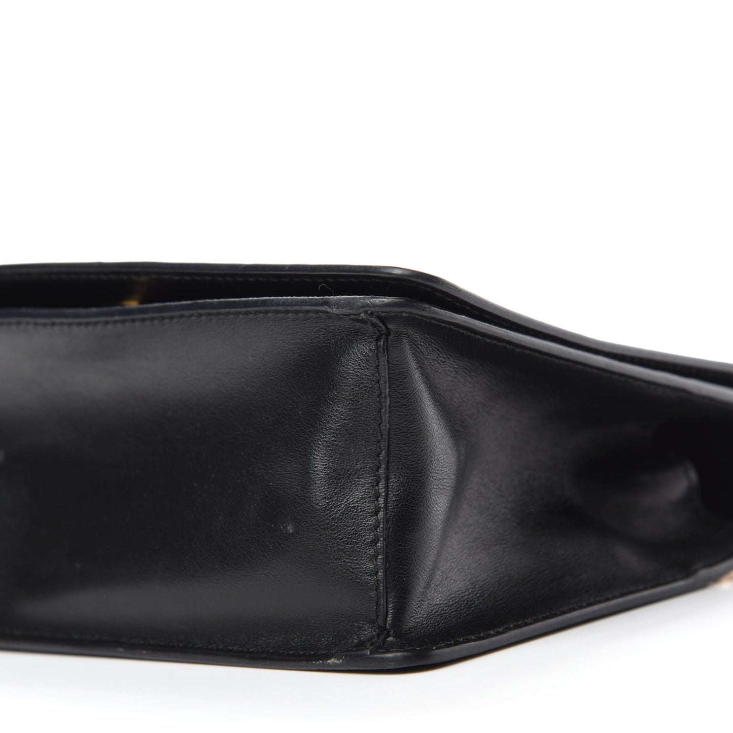 Saffiano Soft Calfskin Chain Crossbody Bag Black