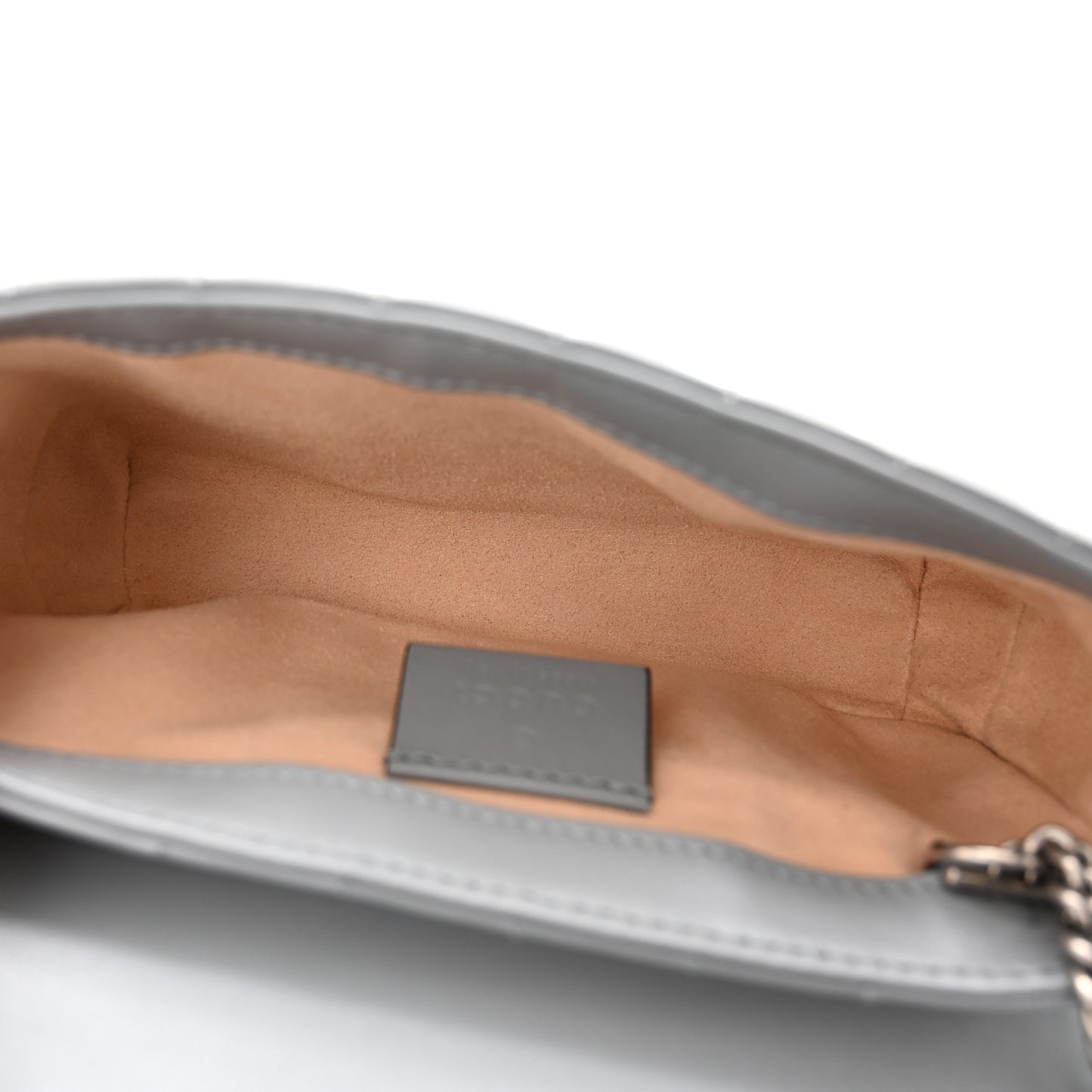 Calfskin Matelasse Aria Super Mini GG Marmont Shoulder Bag Deep Grey