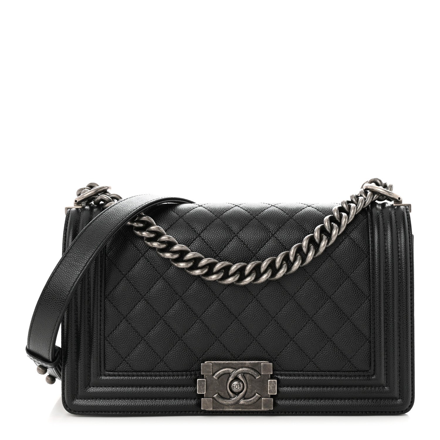 Chanel Caviar Quilted Medium Boy Flap Black 1 of 11