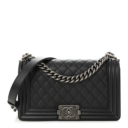 Chanel Caviar Quilted Medium Boy Flap Black 1 of 11