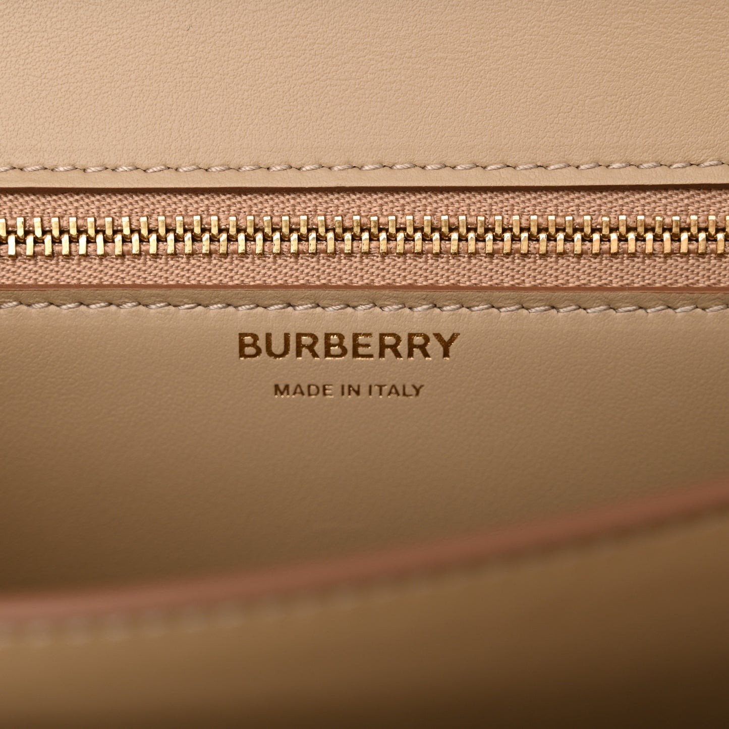Grained Calfskin Small TB Bag Oat Beige