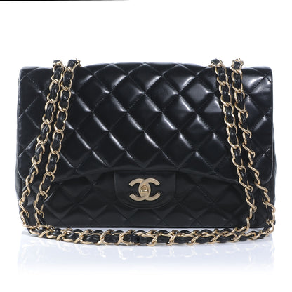 Chanel Lambskin Jumbo Single Flap Black 1 of 8