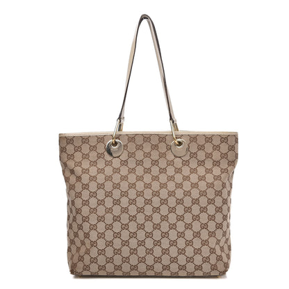Gucci Monogram Eclipse Tote Beige 1 of 19