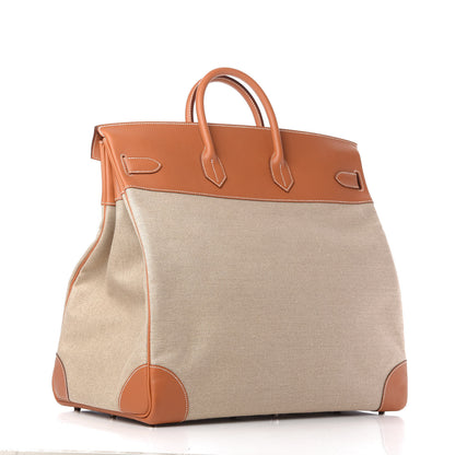 Hermes Toile De Camp Evercolor HAC Birkin 50 Ficelle Gold 3 of 11