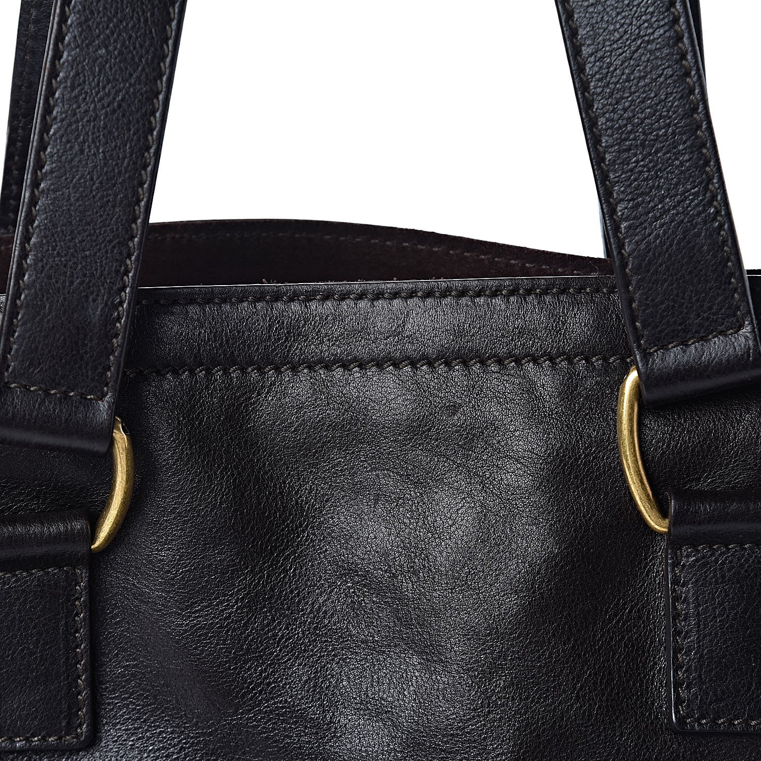 Saint Laurent Calfskin Medium Downtown Brown 8 of 10