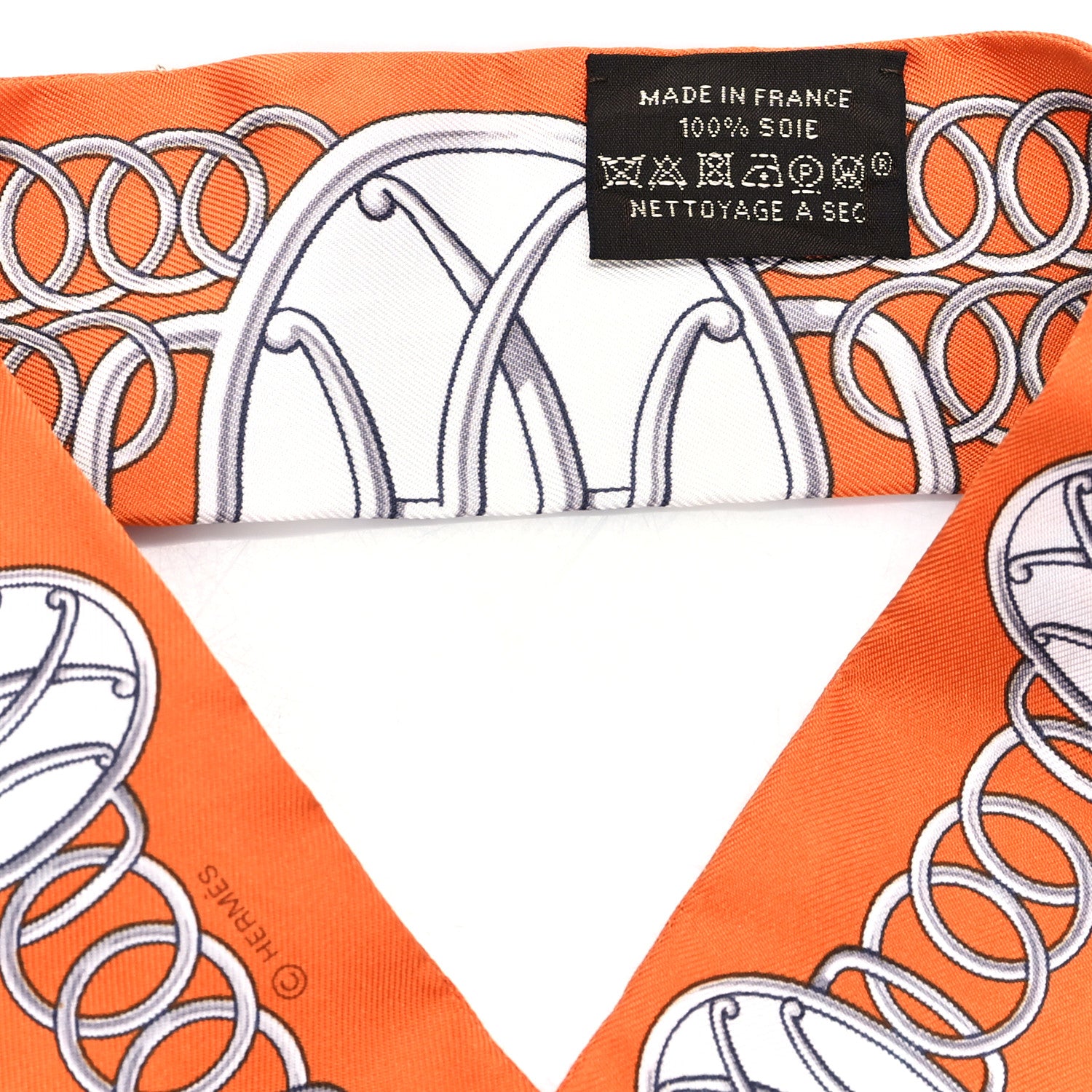 Hermes Silk Lift Profile Twilly Potiron Beige Gris 3 of 4