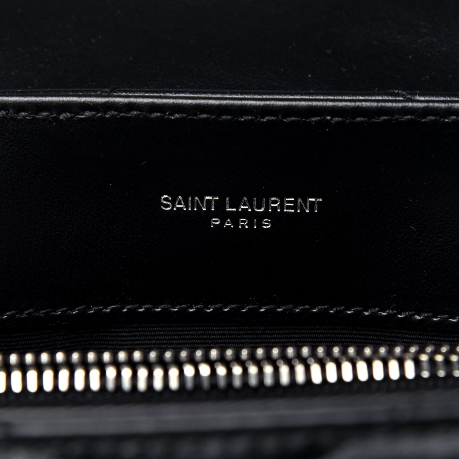 Saint Laurent Calfskin Y Quilted Monogram Small Loulou Chain Satchel Black 7 of 15