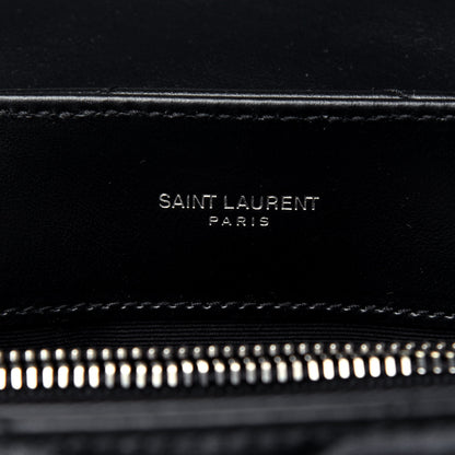 Saint Laurent Calfskin Y Quilted Monogram Small Loulou Chain Satchel Black 7 of 15