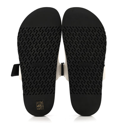 Hermes Toile De Coton Veau Lisse Mens Chypre Sandals 42 Prunoir 5 of 9