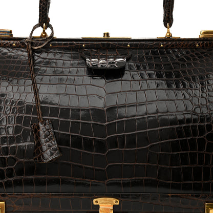 Hermes Shiny Crocodile Sac Mallette 8 of 11