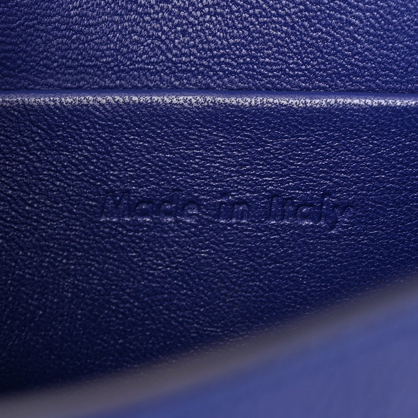 Grained Calfskin Small Trotteur Indigo