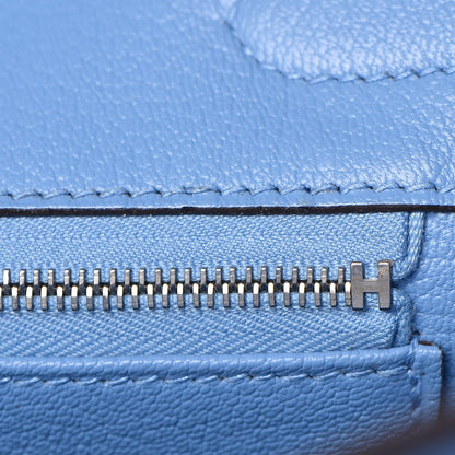 Hermes Taurillon Clemence Birkin 30 Bleu Paradis 26 of 33