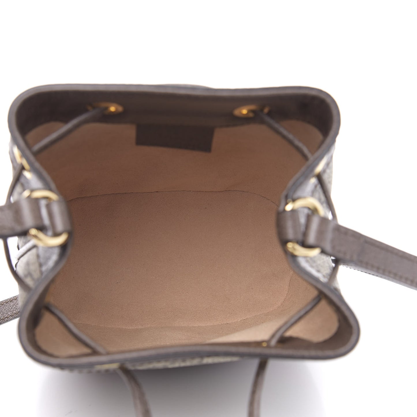 GG Supreme Monogram Web Mini Ophidia Bucket Bag Brown