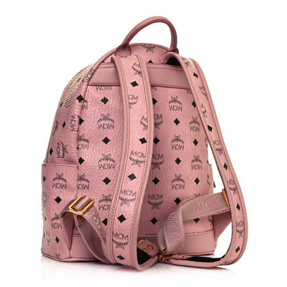 MCM Visetos Studded Retro Trilogie Stark Backpack Pink 2 of 14