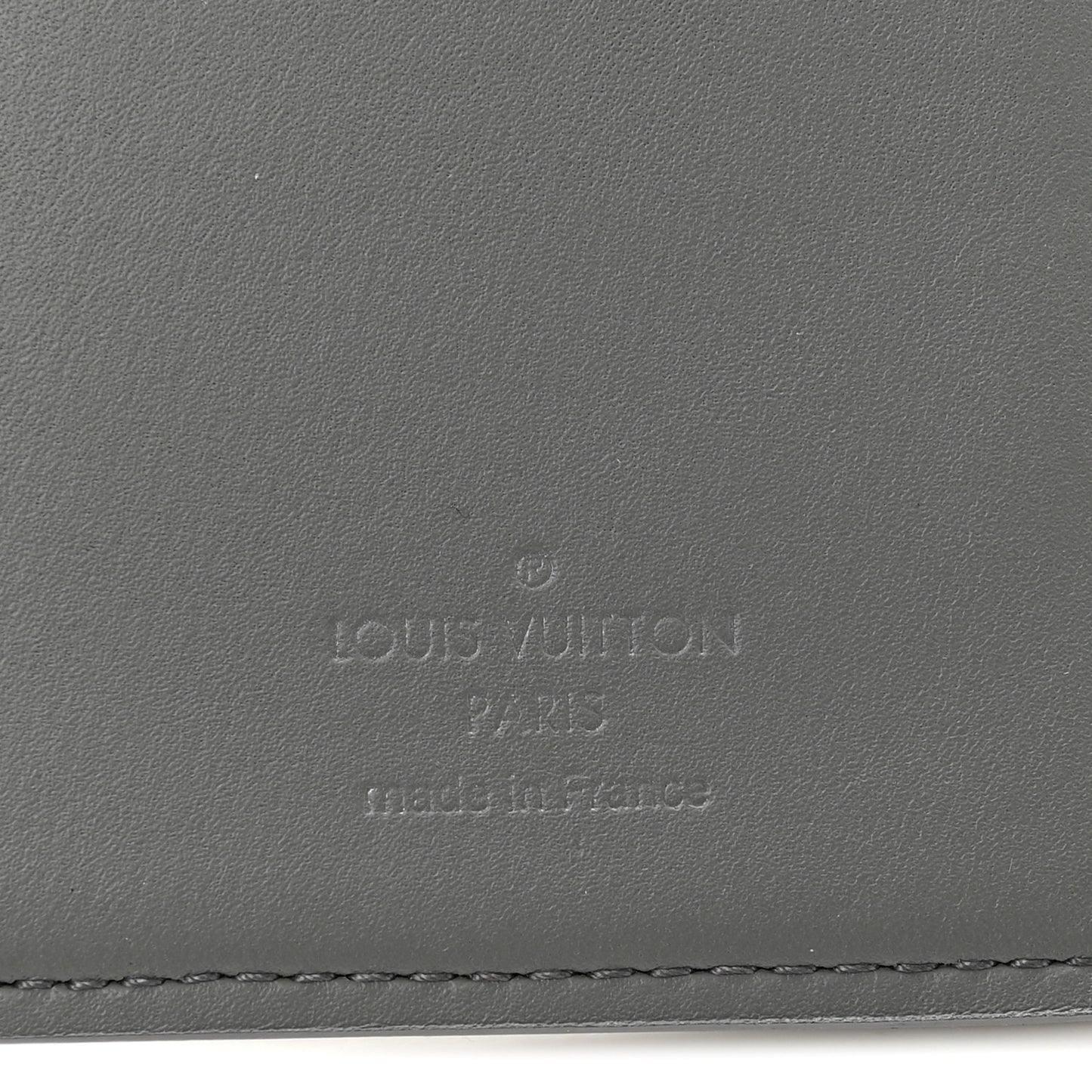 Calfskin Monogram Shadow Brazza Wallet Anthracite Gray