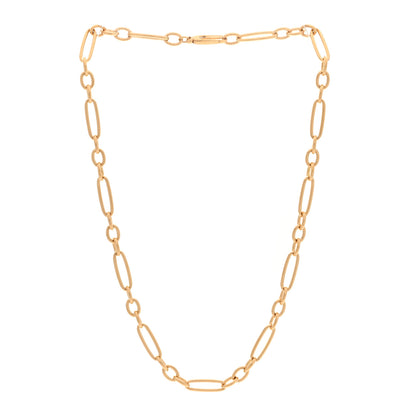 Roberto Coin 18K Yellow Gold Alternating Long and Short Oval Link Necklace 3 of 4