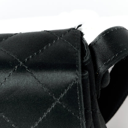 Chanel Satin Quilted Crystal CC Mini Square Flap Black 11 of 11
