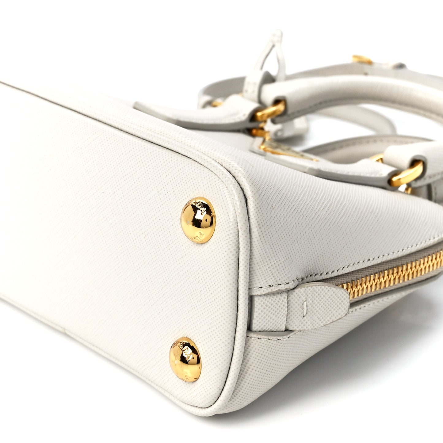 Saffiano Lux Mini Promenade Tote White