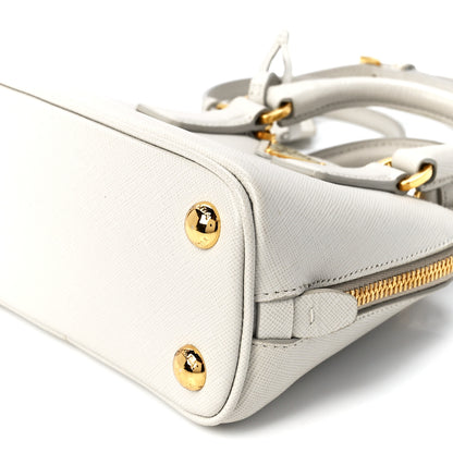 Prada Saffiano Lux Mini Promenade Tote White 11 of 11