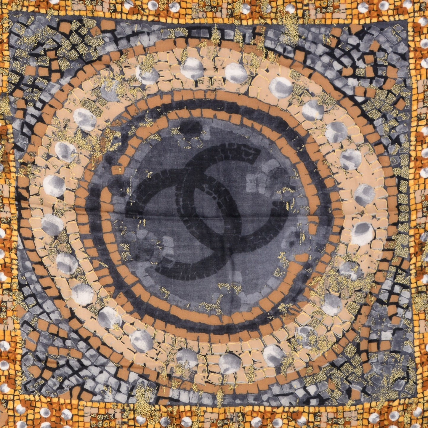 Cashmere Mosaic CC Logo Scarf