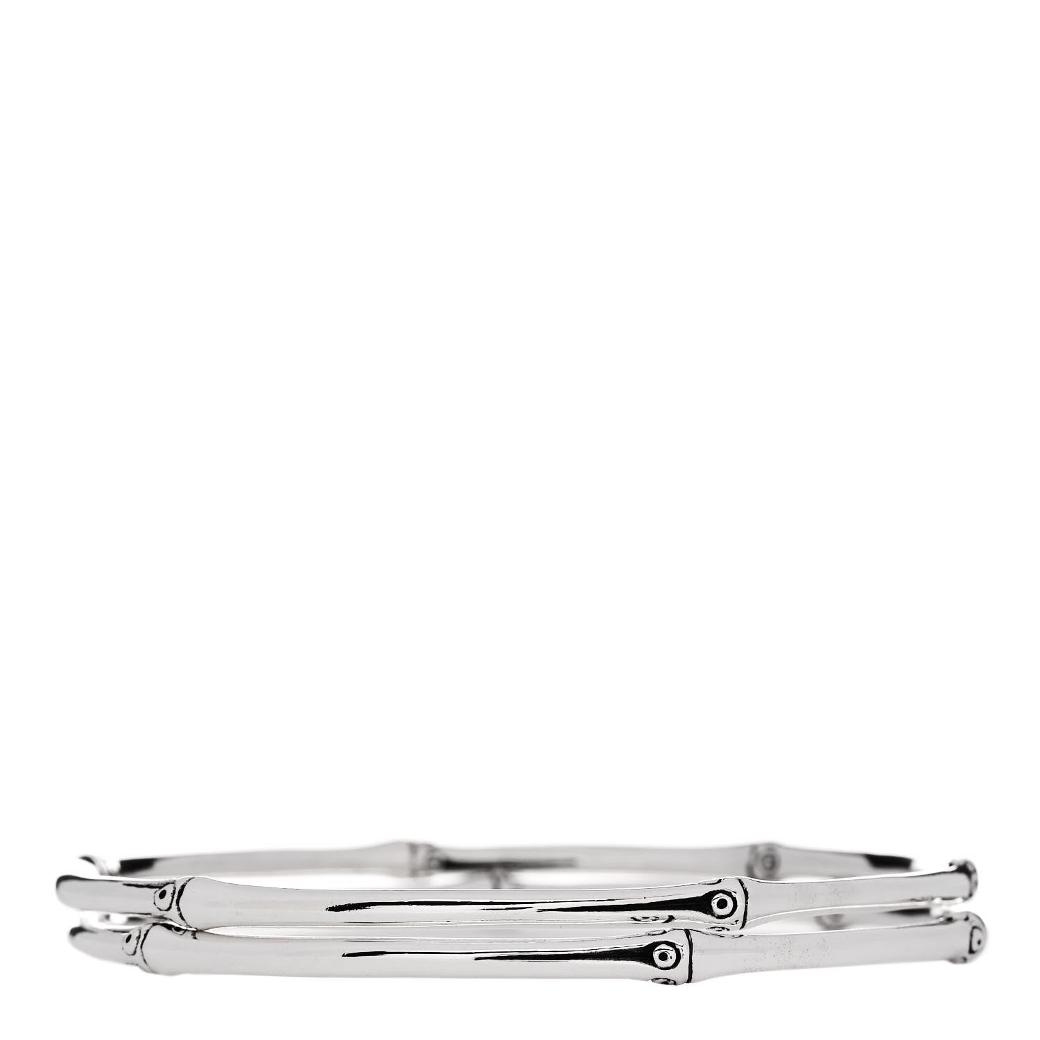 John Hardy Sterling Silver Bamboo Bangle Bracelet Set of 2 2 of 4