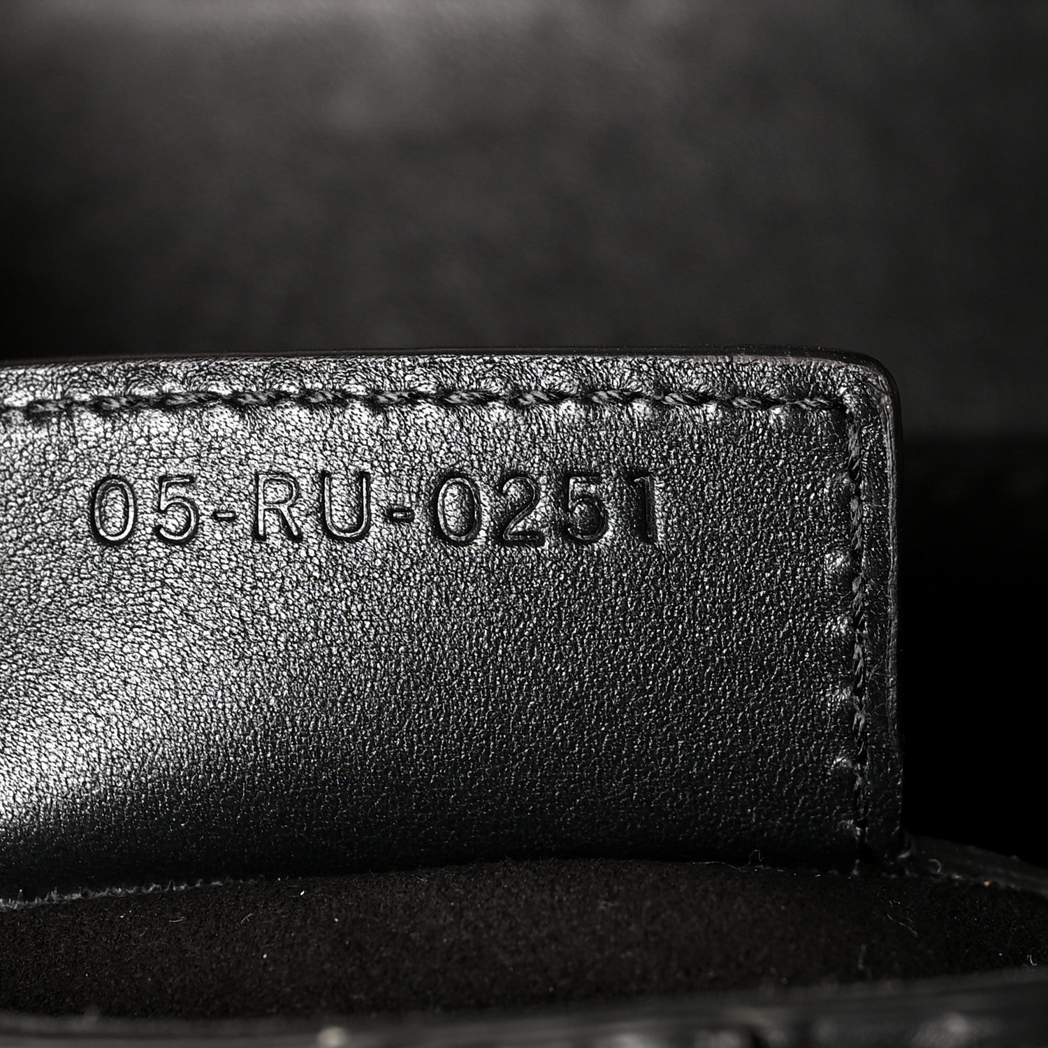 Christian Dior Calfskin Embossed Oblique Saddle Bag Black 7 of 13