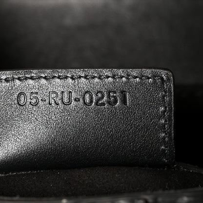 Christian Dior Calfskin Embossed Oblique Saddle Bag Black 7 of 13