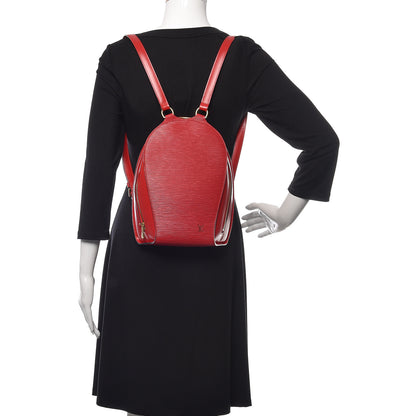 Louis Vuitton Epi Mabillon Backpack Castillan Red 2 of 13