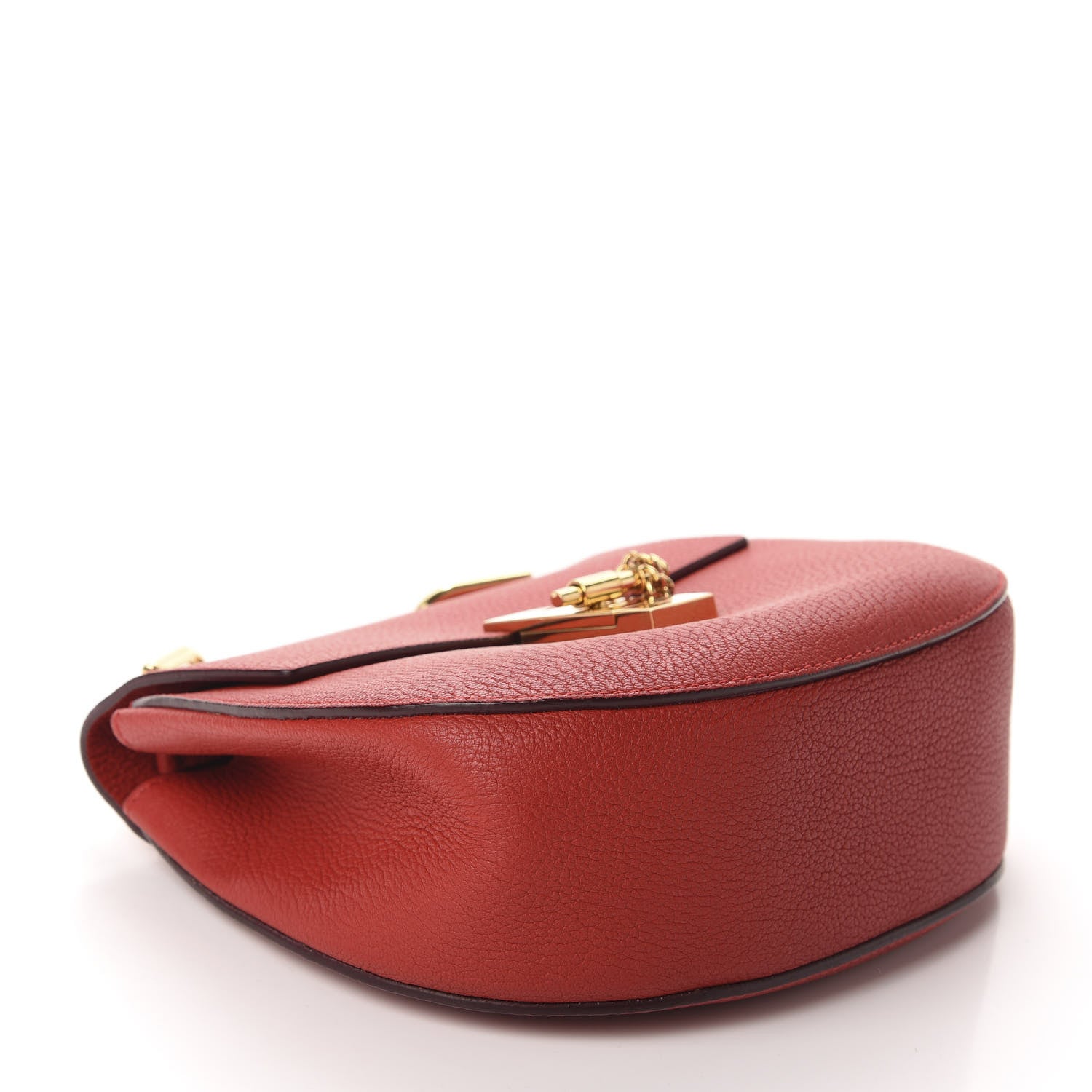 Chloe Grained Lambskin Drew Shoulder Bag Plaid Red 4 of 9