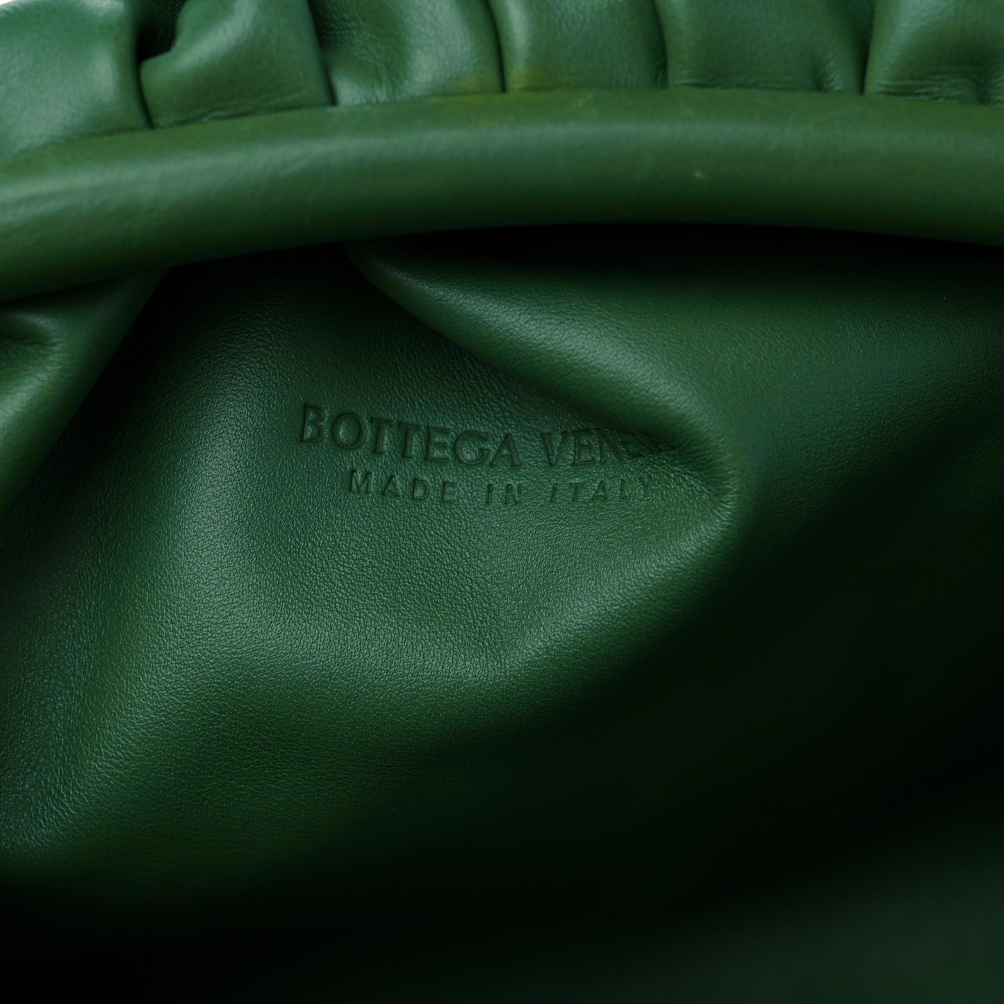 Smooth Butter Calf The Pouch Oversized Clutch Racing Green