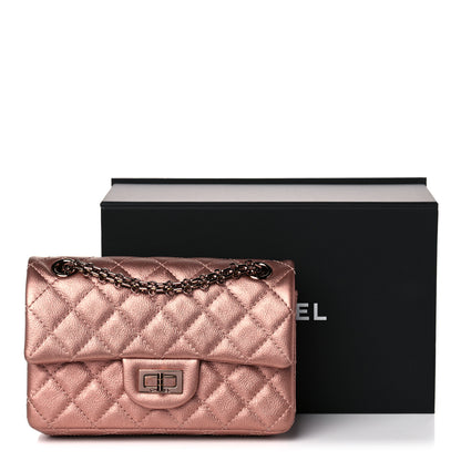 Chanel Metallic Grained Calfskin Quilted 2.55 Reissue Mini Flap Copper Pink 10 of 10