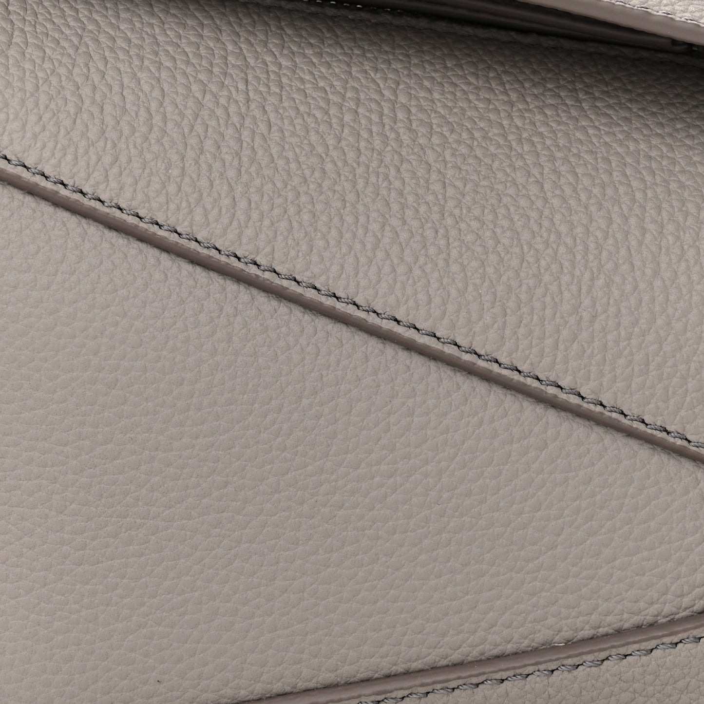 Soft Grained Calfskin Mini Puzzle Edge Bag Pearl Grey