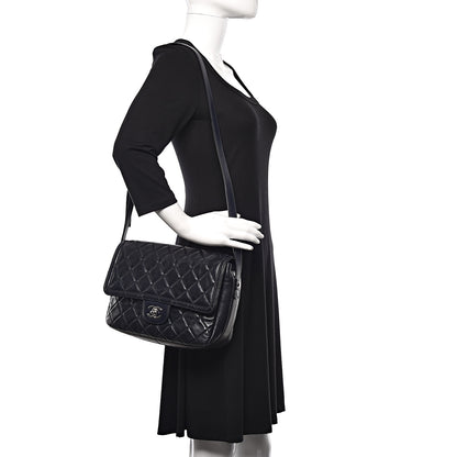 Chanel Lambskin Quilted Messenger Bag Dark Navy 1 of 14