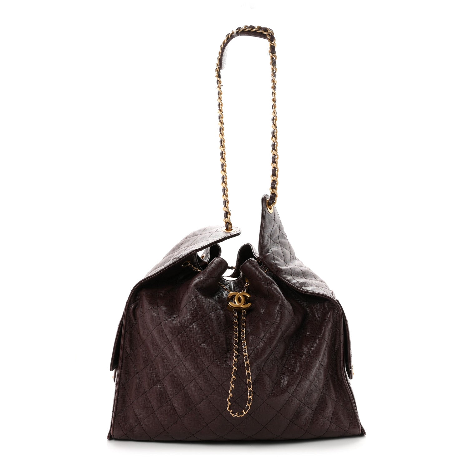 Chanel Caviar Quilted Large Chanel 25 Handbag Dark Brown 1 of 11