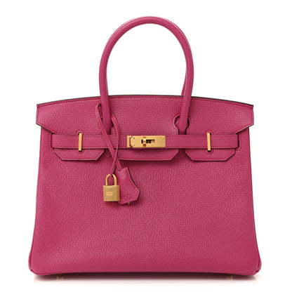 Hermes Chevre Mysore Birkin 30 Rose Shocking 1 of 13