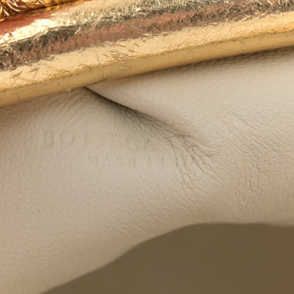 Bottega Veneta Metallic Crinkled Lambskin The Mini Pouch Oro 6 of 10