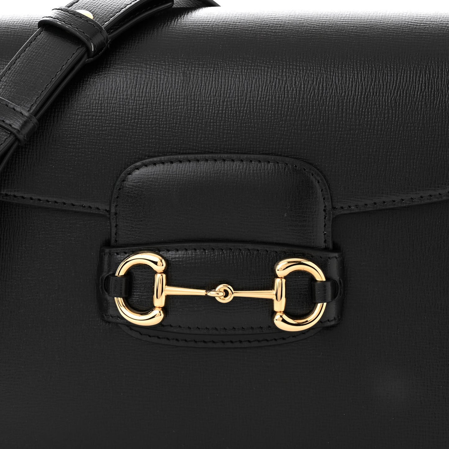 Azalea Calfskin Horsebit 1955 Shoulder Bag Black Black