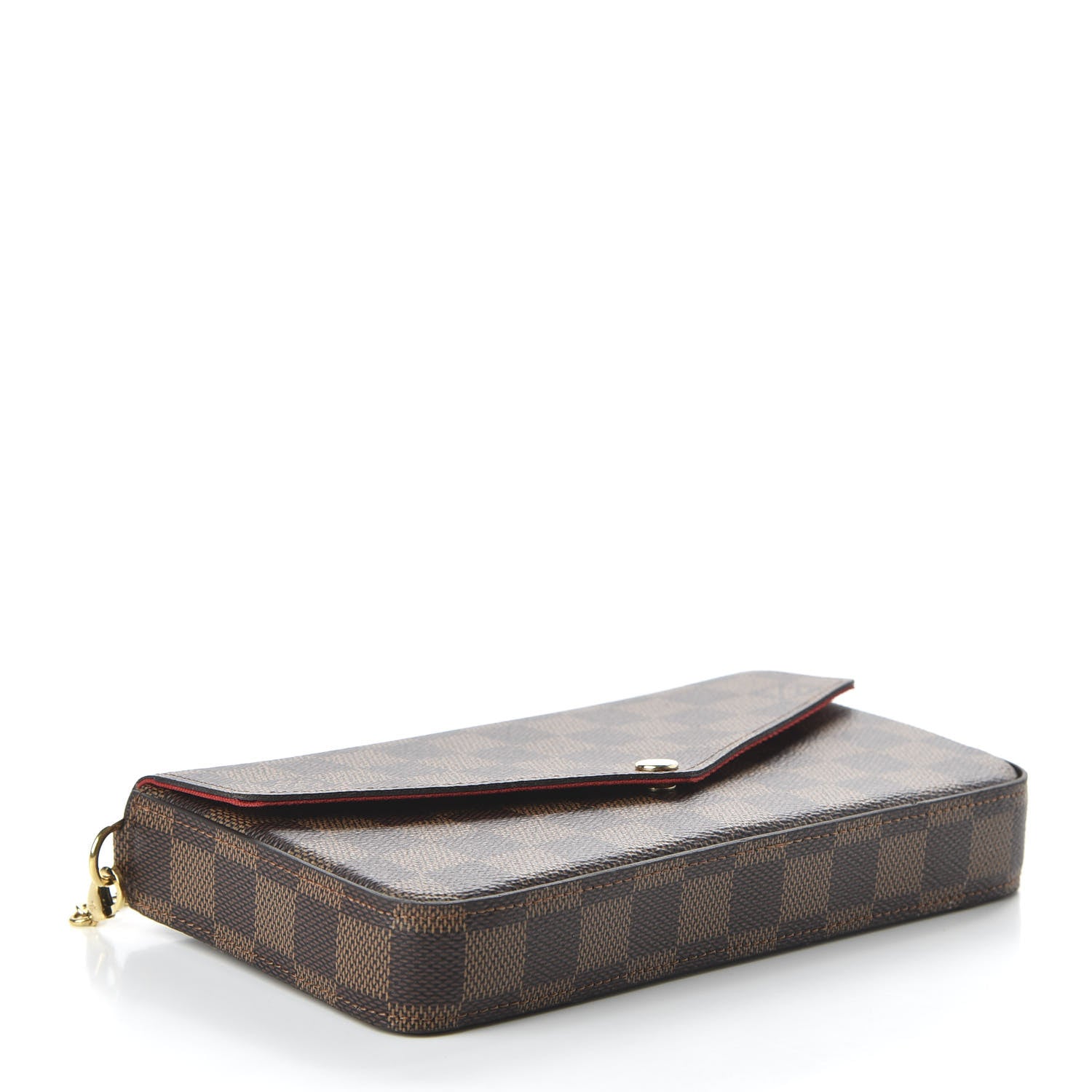 Louis Vuitton Damier Ebene Pochette Felicie Chain Wallet 4 of 10