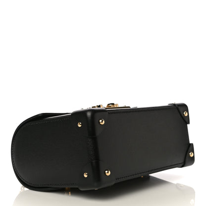 Gucci Calfskin Small Padlock Bamboo Shoulder Bag Black 4 of 11