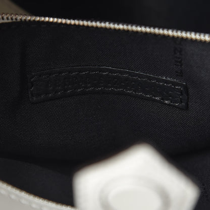Fendi Vitello Century Opaco F is Fendi Bi-Color Regular Runaway Satchel White Ice Black 8 of 12