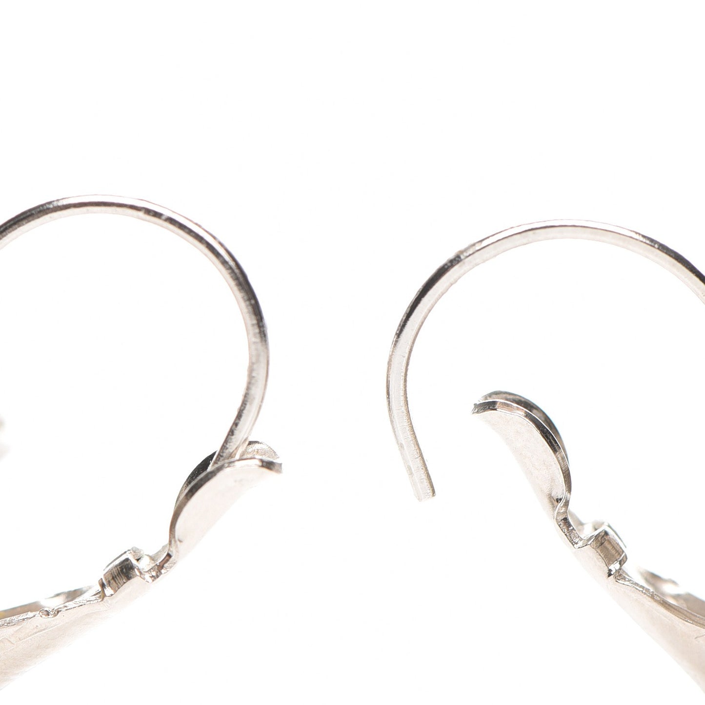 Crystal Pearl Bow Earrings Silver