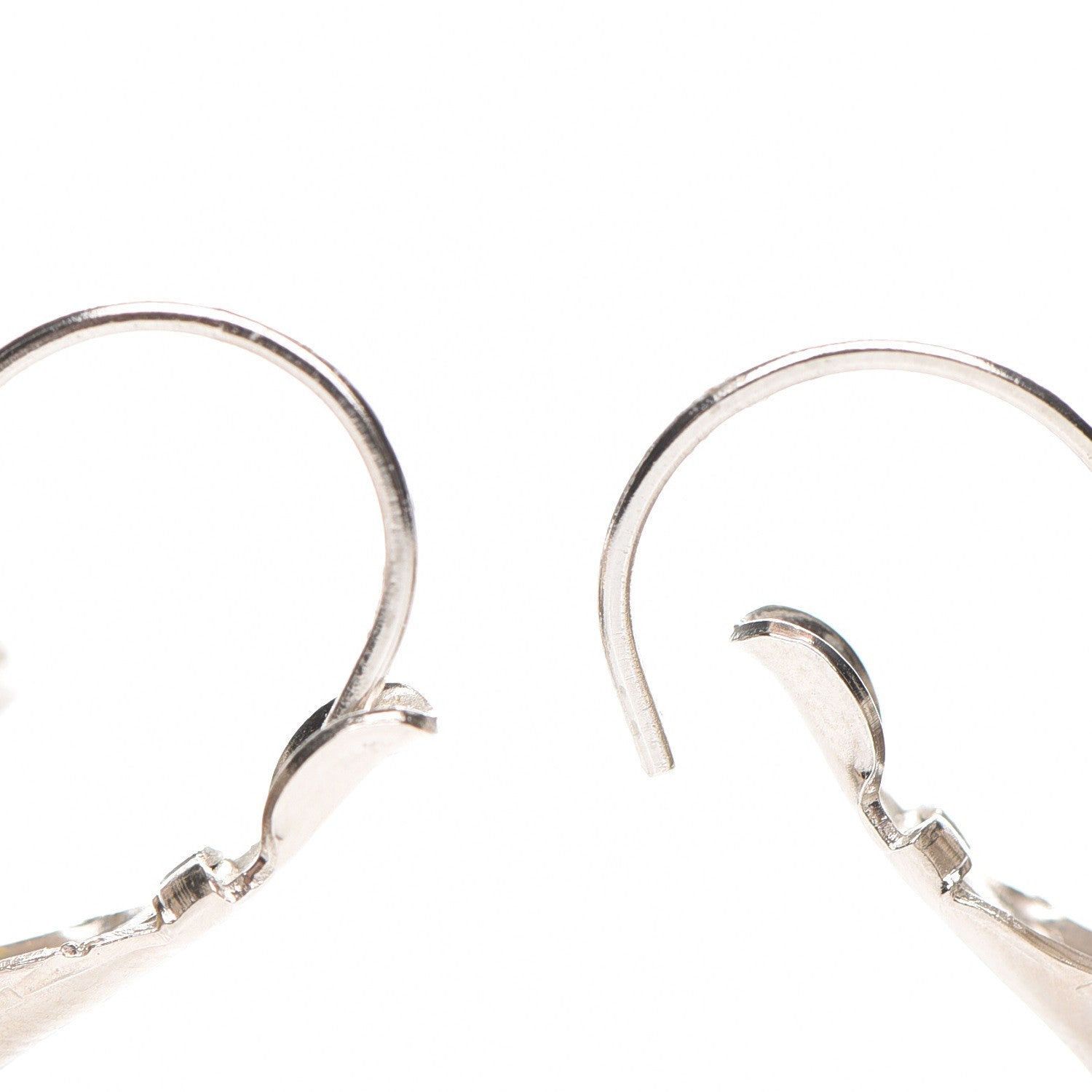 Chanel Crystal Pearl Bow Earrings Silver 3 of 5