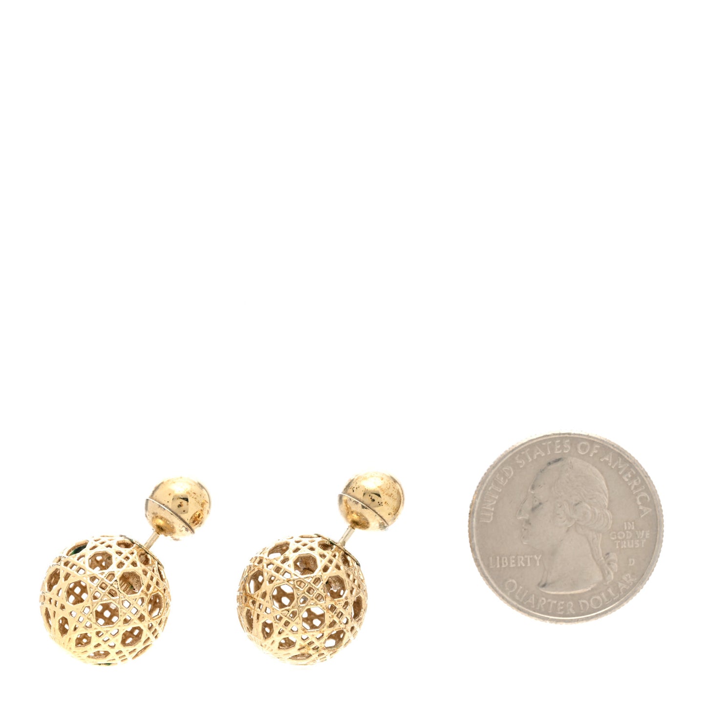 Cannage Mise En Dior Tribal Earrings Gold