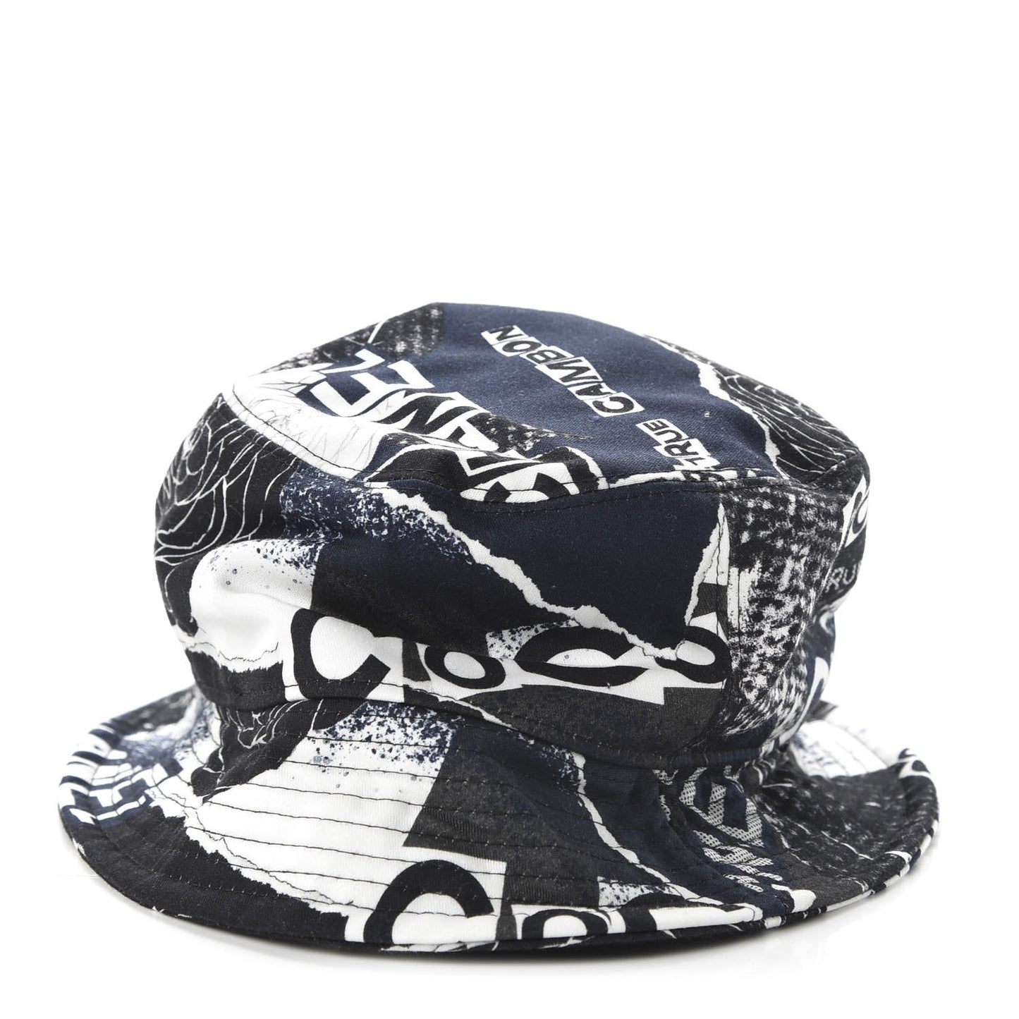 Canvas Bucket Hat M Navy Black White