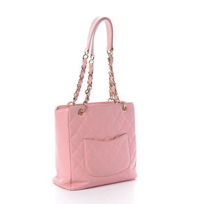 Chanel Caviar Quilted Petit Shopping Tote PST Pink 2 of 9