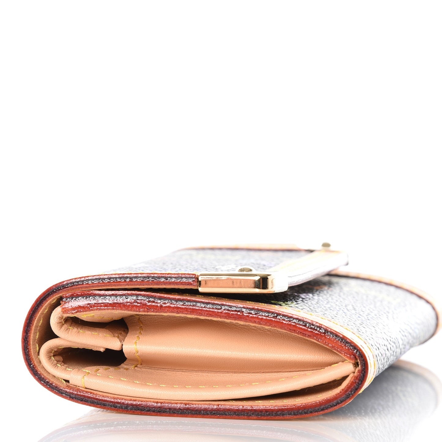 Monogram Multicolor Porte-Monnaie Plat Coin Purse Black