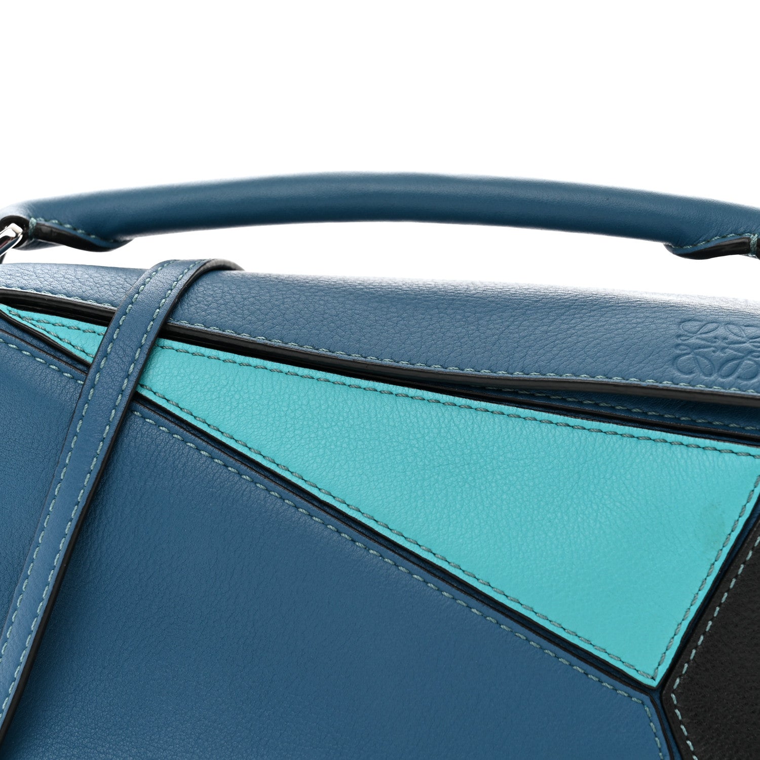 Loewe Calfskin Mini Puzzle Bag Dark Lagoon Black 8 of 10