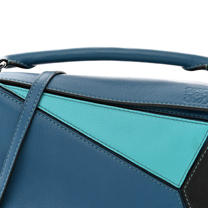Loewe Calfskin Mini Puzzle Bag Dark Lagoon Black 8 of 10