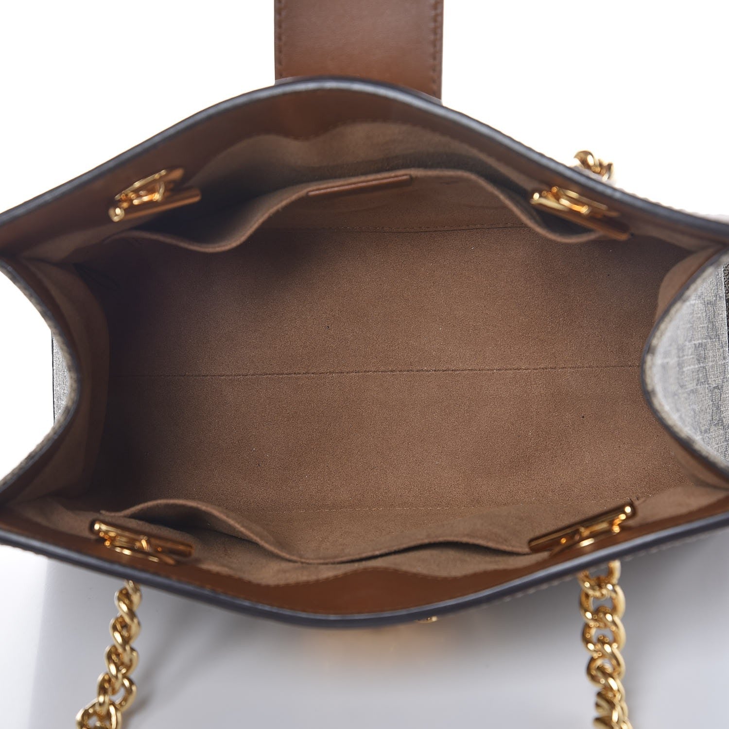 Gucci GG Supreme Monogram Calfskin Small Padlock Tote Beige Ebony Tuscany 5 of 10