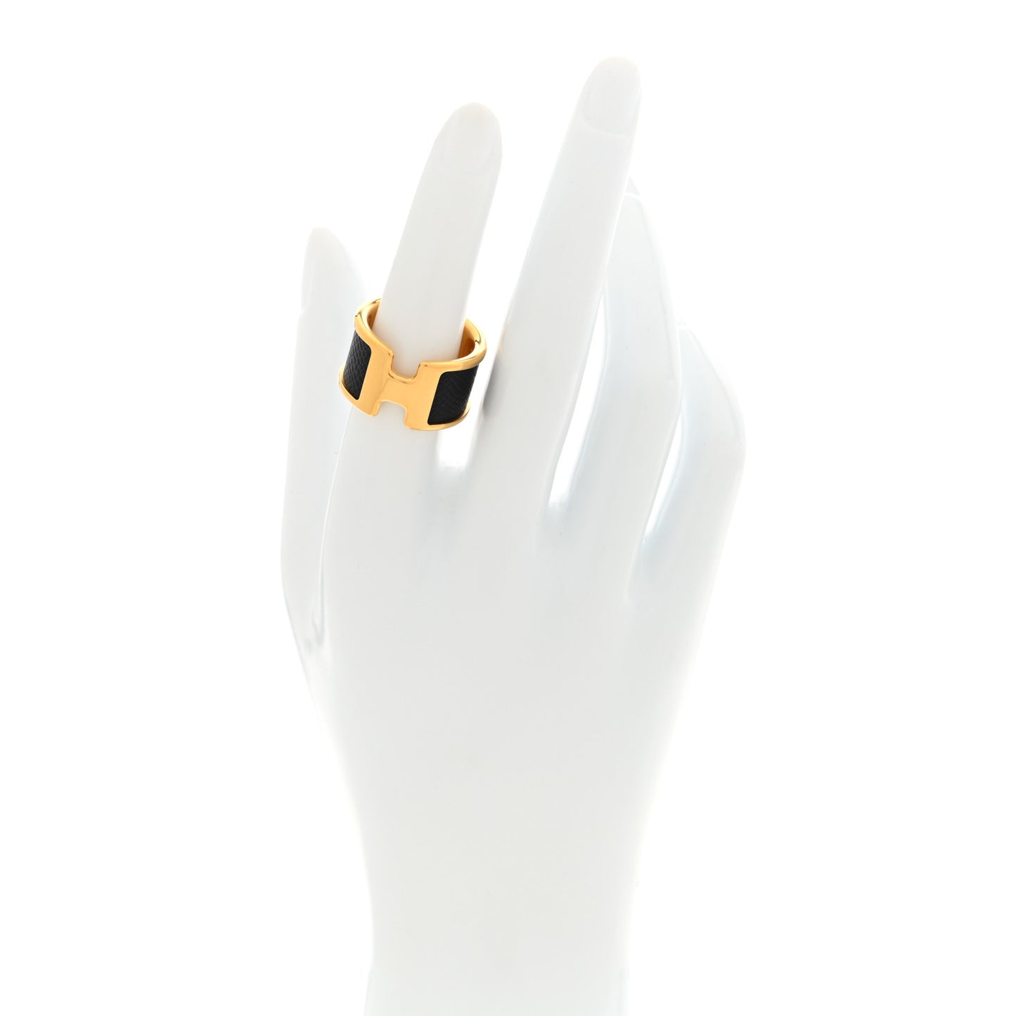 Madame Calfskin Large Olympe Ring S Black